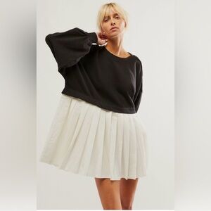 Free People Eleanor Layered Sweatshirt Minidress